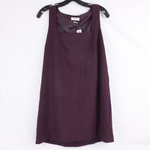 Aritzia Babaton Prestige Squareneck Crepe Mini Dress in Noble - Size Medium NEW - Picture 1 of 6